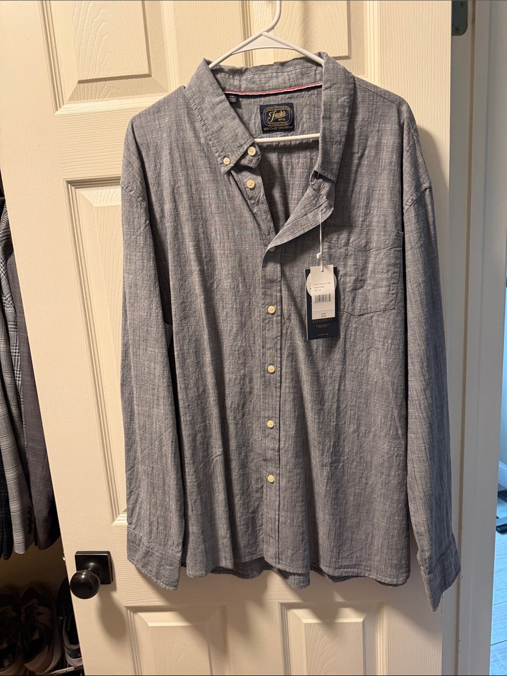 Jos. A. Bank Men's Heathered Blue Button-Down Shirt